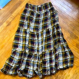 Plaid Maxi Skirt